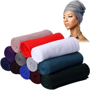 12 Pieces Extra Long Stretch Jersey Turban Head Wrap Knit African Fashion Hea... - Picture 1 of 7