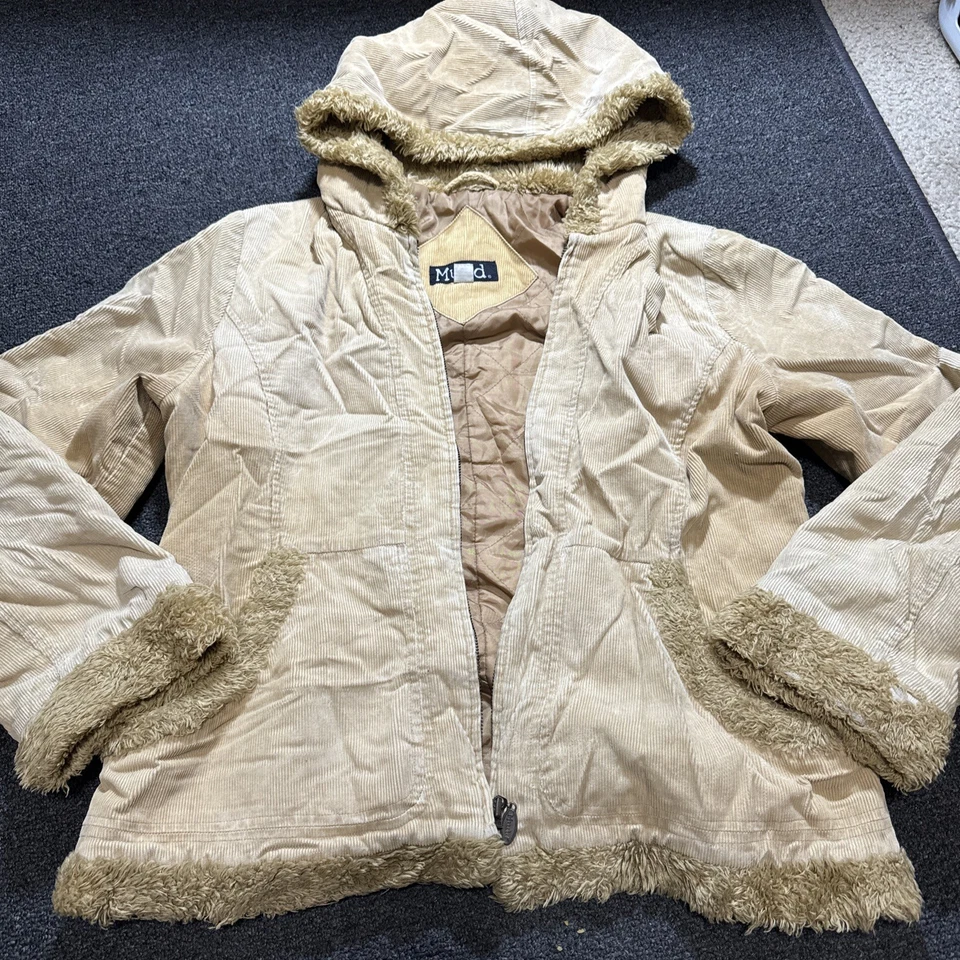 Chaqueta de Invierno Mudd Hombres Talla XL Tostado Caqui Pesada Gruesa con Capucha Foto 1 de 4