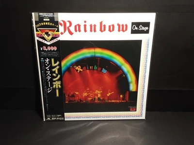 RAINBOW "On Stage" 2-Lps Japan-Obi-Vinyl Rising Blackmore's Purple Rock Dio  - Image 1 of 4