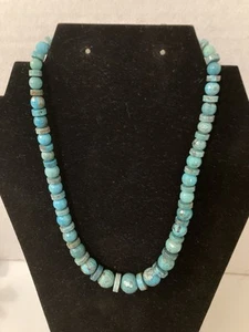 Jay King SS Turquoise Sculpted Beaded Necklace - Picture 1 of 10