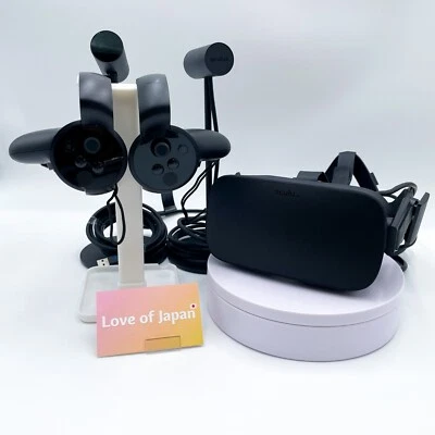 Oculus Rift CV1 VR Virtual Reality Headset Full Set Black Working Good Condition - Image 1 of 4