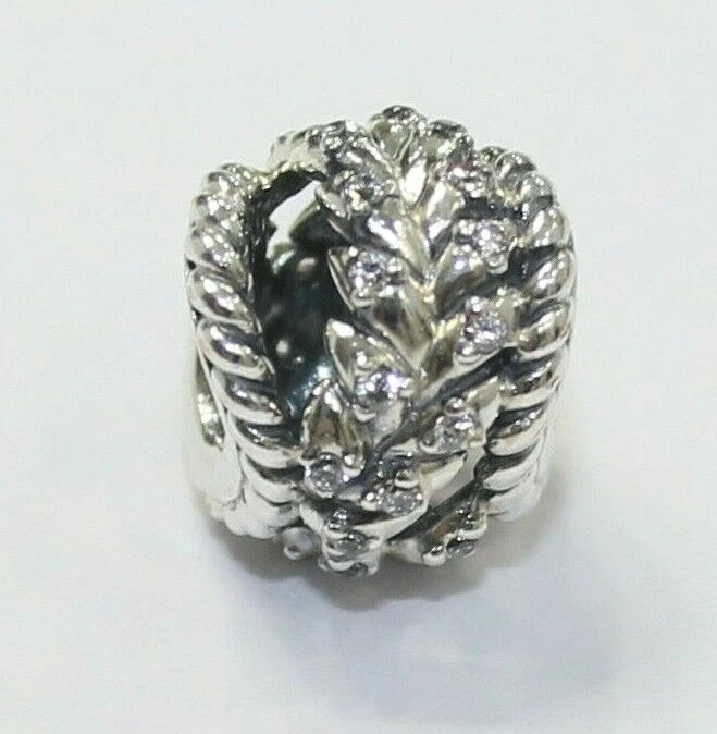 PANDORA Dazzling Grain Swirls Sterling Silver Charm - 797597CZ