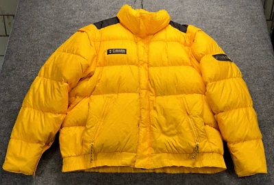 Columbia Ascent Men’s Sz XL Goose Down Coat Puffer Bomber Zip Off Sleeves VNT - Image 1 of 4