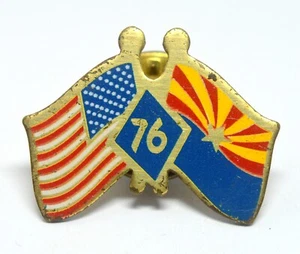 USA 1976 ARIZONA STATE FLAG COMMEMORATIVE PIN BADGE - Picture 1 of 2