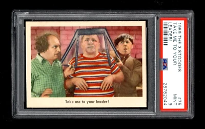 1959 Fleer Three Stooges #75 Take me to your leader ! PSA 9 - Image 1 of 2