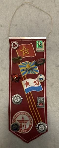 Vintage 10 Russian USSR Soviet Lapel Pins With Banner See Pics - Picture 1 of 21