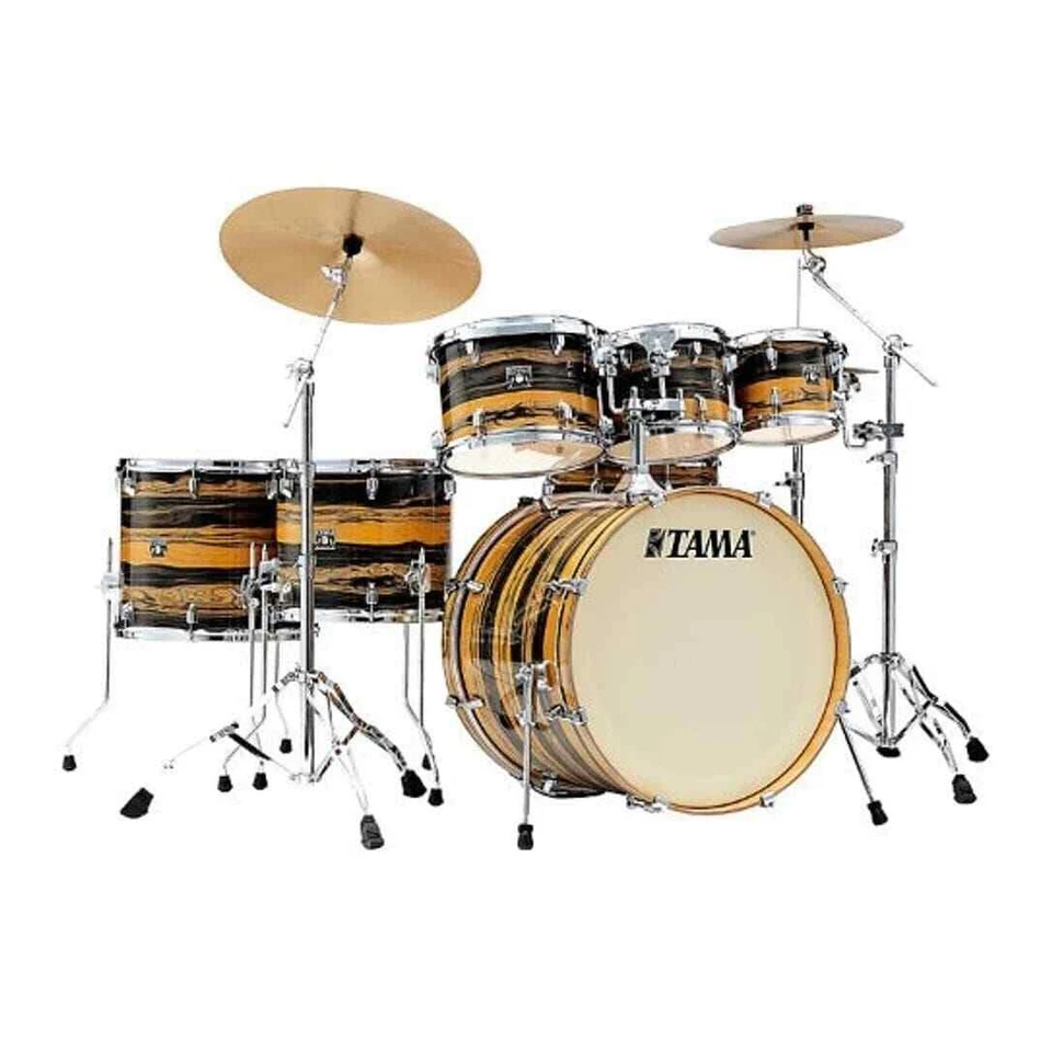 Juego de batería Tama Superstar Classic 7 piezas envoltura de tigre de ébano natural Foto 1 de 1