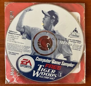 Vintage 1999 Tiger Woods EA Sports PGA Tour Gold Computer Game Sampler CD-ROM - Picture 1 of 2