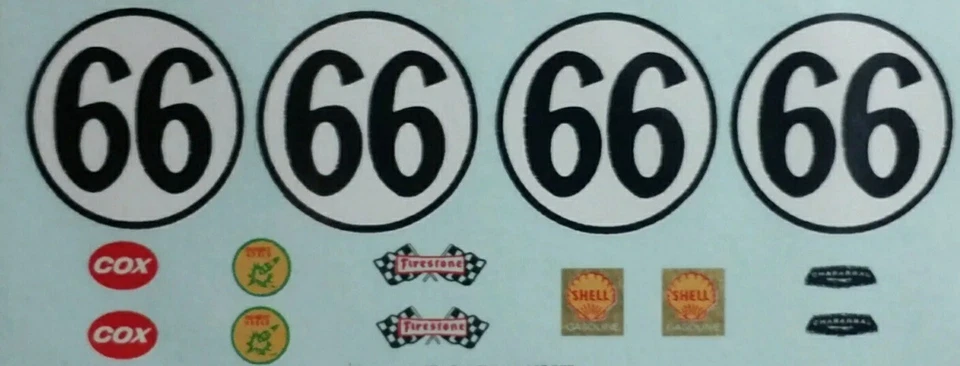 Custom 1/32 Chaparral 2E  Waterslide Decal Set  - Image 1 of 1