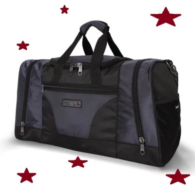 22" Travel Luggage Duffel 5 exterior zippered compartments & 2 deep side pockets - Image 1 of 4