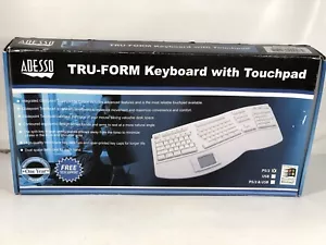 Vintage Adesso TruForm Ergonomic Keyboard & Touchpad PCK-308T PS/2 - Picture 1 of 12