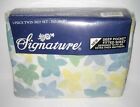 NEW 3PC Twin Sheet Set Blue Green & Yellow Floral 60% Cotton 40% Polyester