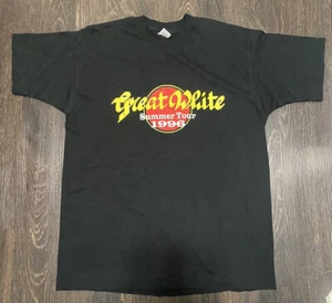 VINTAGE 1996 GREAT WHITE SUMMER TOUR XL XTRA LARGE 2 SIDED T SHIRT / HEAVY METAL - Picture 1 of 3