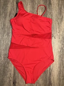 One Piece Swimsuit For Women Sliming Bathing Ruched Asymetric Neck One Sholder - Picture 1 of 5
