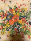 RETRO 1970s FLORAL flower power fabric remnant 3/4 yard x 15 in