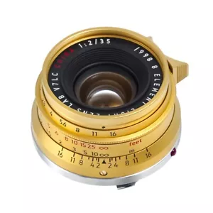 Lichtobjektiv Laborobjektiv 35mm F2 Messing chrom für Leica Summicron M 8-Element ※ - Bild 1 von 7