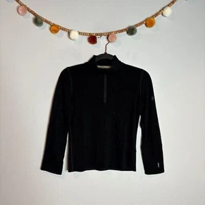 Smartwool black merino wool quarter zip sweater - Picture 1 of 5