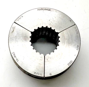 #5 Warner Swasey 1 1/4" SERRATED ROUND HARDENED COLLET PADS (Hardinge brand) - Picture 1 of 2