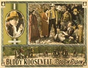 Rough Ridin Us Lobby Card Buddy Roosevelt 1924 Old Movie Photo