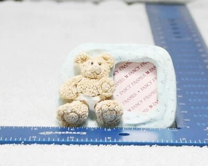 Vintage 1988 BABY TEDDY BEAR Fancy Frames Magnetic Or Self Stand Picture Frame - Picture 1 of 7