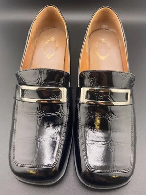 Dolce & Gabbana Women's Black Patent Leather Loafers w/ Buckle  Size 9 - Image 1 of 4