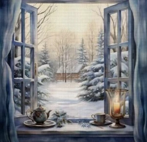 A WINTERS VIEW (3) CROSS STITCH PATTERN - Picture 1 of 2