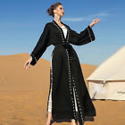 Women Dubai Abaya Caftan Open Cardigan Long Dress Muslim Ramadan Kimono Kaftan