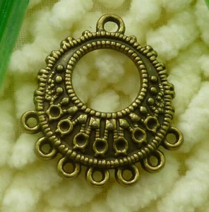 120 un. conectores para pendientes enchapados en bronce 27X24MM S2191 HAZLO TÚ MISMO para fabricación de joyas - Imagen 1 de 6