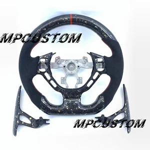 Volante de carbono forjado con paletas apto para Nissan GT-R R35 2009-2016 - Imagen 1 de 9