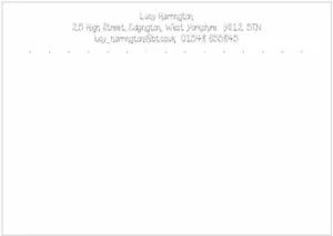 Correspondence Cards, budget, pack 10 & envs, personalised address, grey dots - Picture 1 of 5