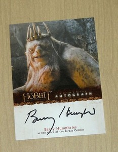 2014 Cryptozoic Hobbit Unexpected Journey autograph Barry Humphries A15