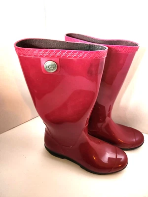 Botas de lluvia impermeables UGG rosa fucsia Shaye 8 Foto 1 de 4
