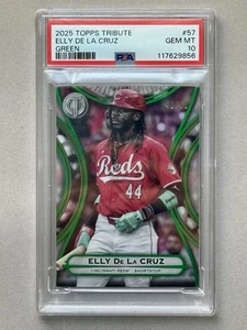 2025 Topps Tribute - Green 43/99 Elly De La Cruz #57 PSA 10 GEM MINT - Picture 1 of 2