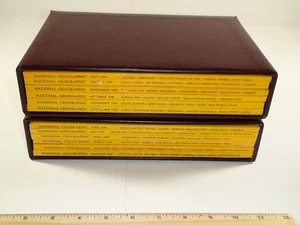 National Geographic Magazine - Lot of 12 - 1990 Slip Cover Case Holder Included - Picture 1 of 20