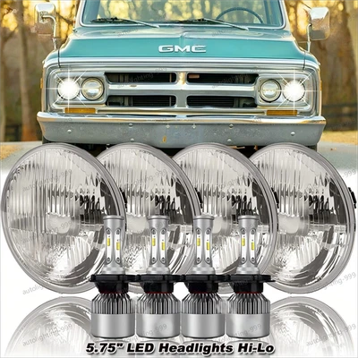Faros LED 4 piezas 5,75" 5-3/4" para camioneta GMC C15/C1500 1961-1972 C2500 Foto 1 de 4