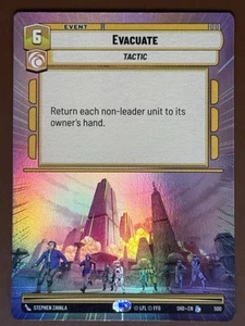 Evacuate Hyperspace Foil Shadows of the Galaxy Star Wars Unlimited SHD•EN L NM - Picture 1 of 2