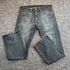 Levis 527 Jeans Herren W34 L32 blau Bootcut Zip Fly Wash Denim Hose Western - Bild 1 von 10