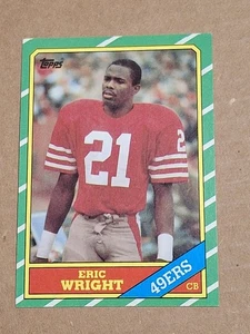 1986 ERIC WRIGHT TOPPS NFL CARD #167 SAN FRANCISCO 49ERS SF MISSOURI TIGERS - Picture 1 of 2