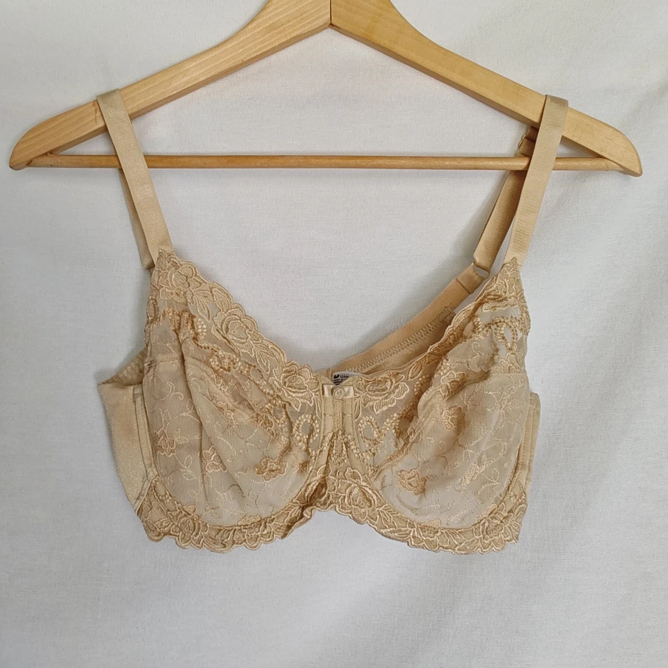 Wacoal Bra Renaissance Rose Underwire Beige Tan Lace Full Coverage 34D 85720 - Image 1 of 4