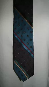 VTG Pierre Cardin Paris New York 100% Imported Blue Purple Paisley Mens Neck Tie - Picture 1 of 5
