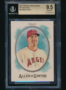 2017 Topps Allen & Ginter Hot Box Foil #10 Mike Trout BGS 9.5 - Picture 1 of 2