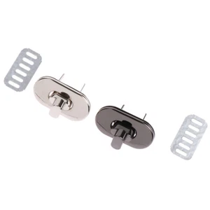 Mini Oval Twist Lock Turn Locks Metal Buckle For Purse Wallet Accessories - Picture 1 of 16