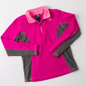 The North Face Youth Girl 14/16 Fleece Qtr Zip Pink Pullover - Picture 1 of 9