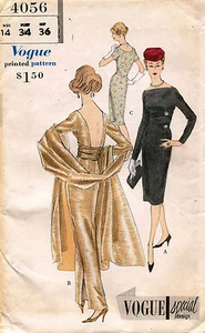 Abito VOGUE Misses' anni '60, bundle e motivo stolato 4056 taglia 14 - Foto 1 di 1