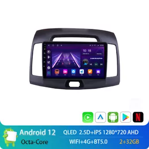9"2+32 Android 12 Car Stereo Radio for 2006~11 Hyundai Elantra Avante GPS NAV BT - Picture 1 of 8