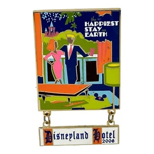 Disney DLR Disneyland Hotel 2006 Happiest Stay On Earth Dangle Retro Pin LE 750 - Picture 1 of 2