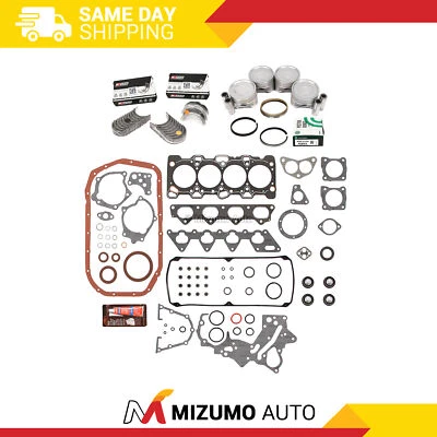 Juego completo de juntas pistones rodamientos aptos para 98-99 Mitsubishi Eclipse Galant 4G64 Foto 1 de 4