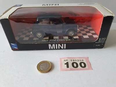 NEWRAY MINI COOPER 1959 DARK BLUE 1/32 # PL802 BOXED - Image 1 of 4