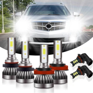 6x White H11 9005 9145 LED Headlight Fog Light Bulbs For Cadillac SRX 2010-2016 - Picture 1 of 9