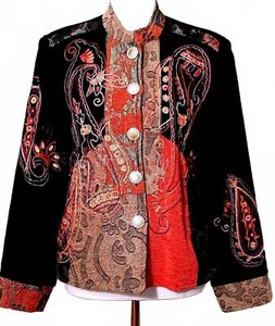 VINTAGE 90s Julia Kim "Art You Can Wear" Handmade Jacket PL - Picture 1 of 5